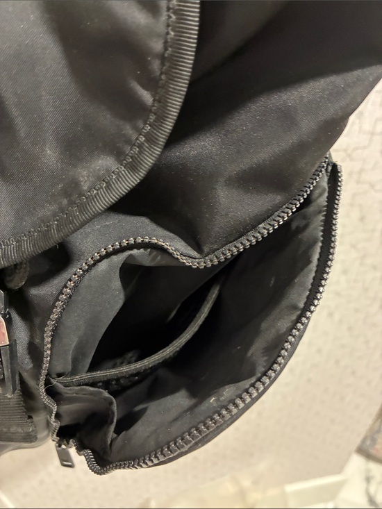 lululemon athletica Black Drawstring Backpack with Front Zip Pockets main image 7